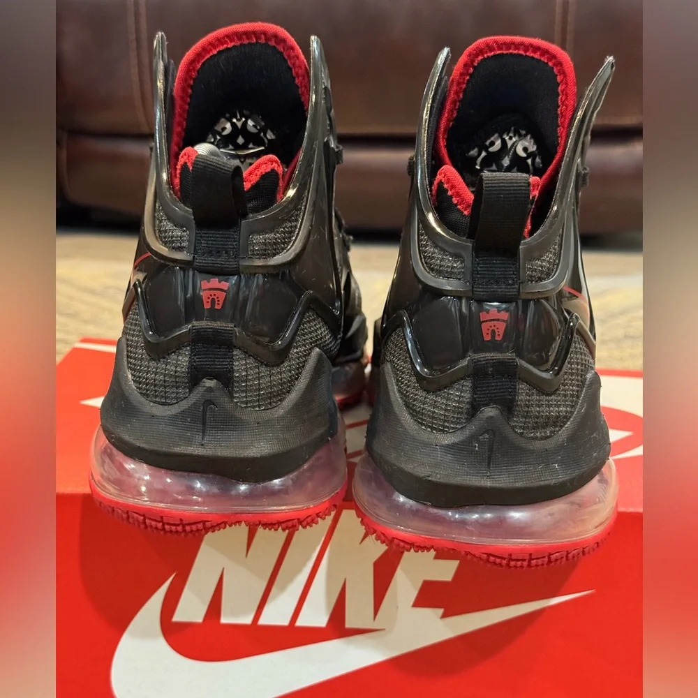 Nike Lebron XIX 19 Basketball Shoes Black University Red Men's Sz 8 CZ0203-001 - Picture 3 of 7